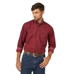 Wrangler Men's George Strait Paisley Print Shirt
