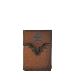 Hooey Men's Russet Leather Tri-Fold Wallet