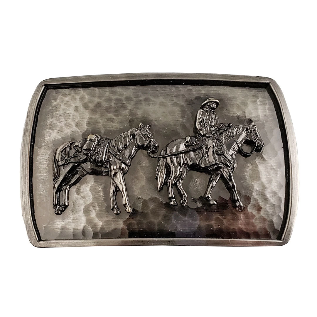 Montana Silversmiths Men's River Rock Cascade Pack Horse & Rider Buckle 3 Montana Silversmiths Men's River Rock Cascade Pack Horse & Rider Buckle