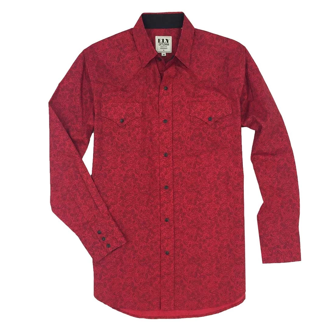 Ely Cattleman Men's Paisley Print Shirt 4 Ely Cattleman Men's Paisley Print Shirt - Image 2