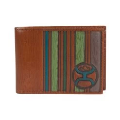 Hooey Men's Colored Stripe Leather Bi-Fold Wallet