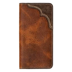 Wrangler Men's Contrast Tab Leather Rodeo Wallet
