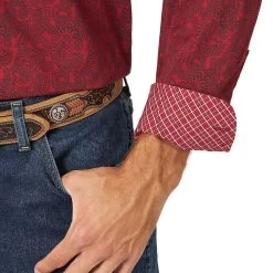 Wrangler Men's George Strait Paisley Print Shirt 8 Wrangler Men's George Strait Paisley Print Shirt -Western Fashion Men 3bfff6438024706b1d63f47b08ebdc35