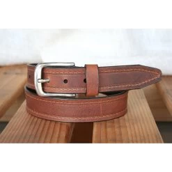 Lejon Vintage Bison Tan Leather Men's Belt