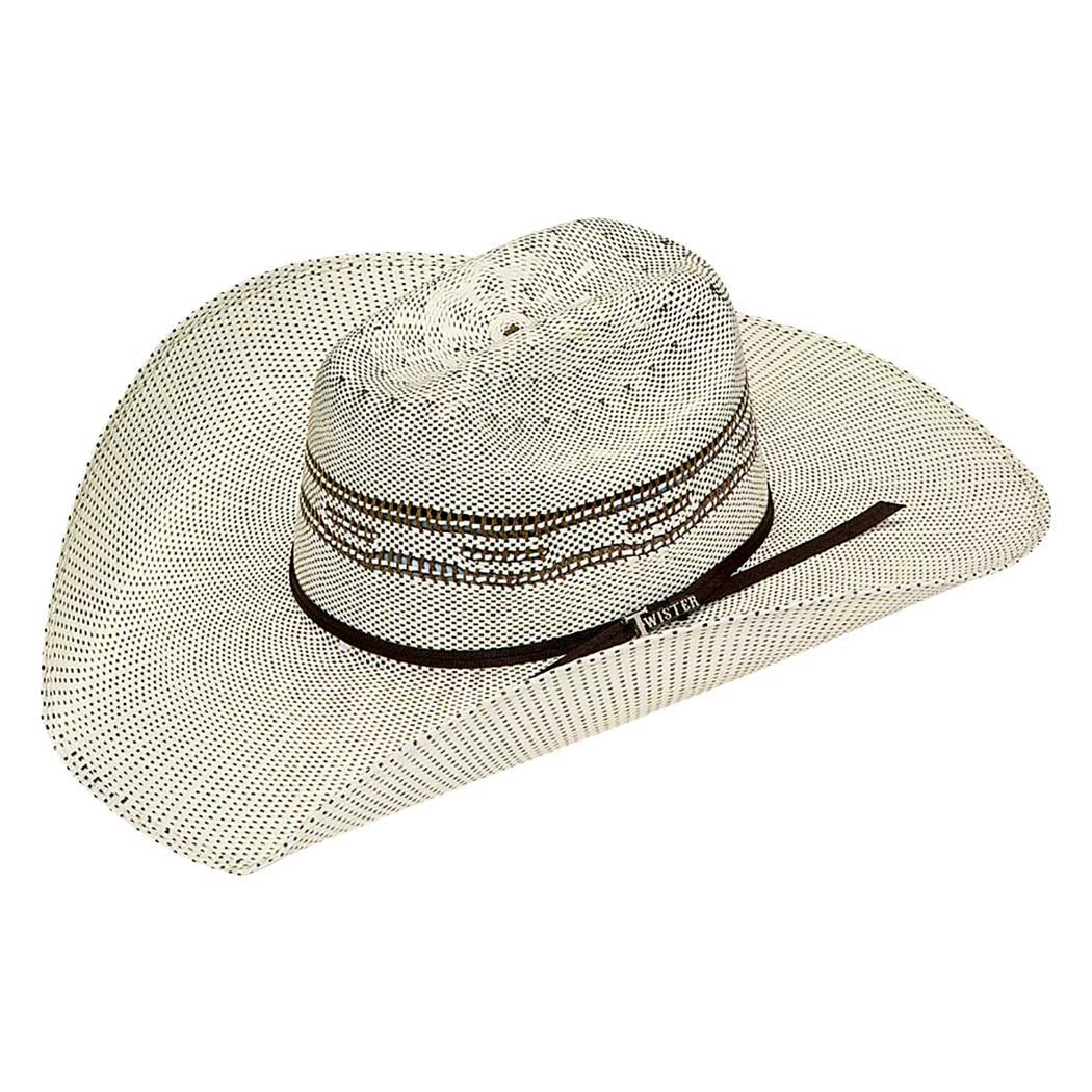Twister Two-Tone Cattleman Straw Cowboy Hat 3 Twister Two-Tone Cattleman Straw Cowboy Hat