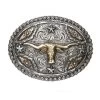 AndWest Berry Edge Two-Tone Longhorn Buckle -Western Fashion Men 4d2df88056771a82fe346faae27dfb52