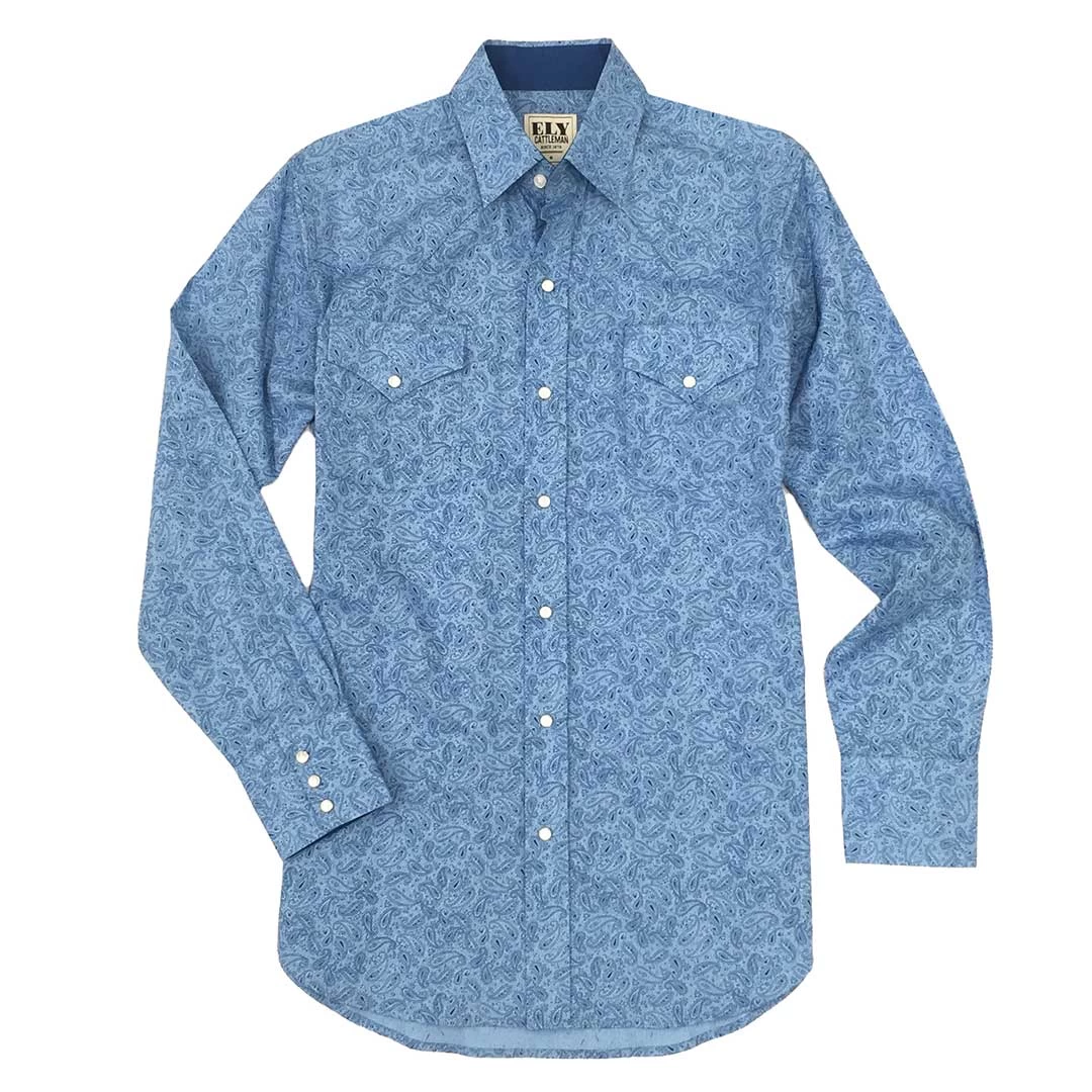 Ely Cattleman Men's Paisley Print Shirt 3 Ely Cattleman Men's Paisley Print Shirt