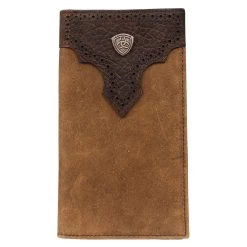 Ariat Men's Perforated Overlay Leather Rodeo Wallet