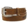 Ariat Men's Roped Edge Concho Distressed Leather Belt -Western Fashion Men 5c44e02dc67ea4a009216ed713df3624