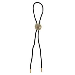 Calgary Stampede Rodeo Slim Antique Gold Bolo Tie