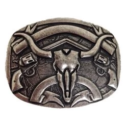 AndWest Antique Steer Skull Buckle