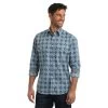 Wrangler Men's Retro Premium Geometric Print Shirt -Western Fashion Men 7892f9d7e6473f70f36d50a914f11515