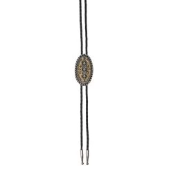 AndWest Men's Antique Two-Tone Scrolled Bolo Tie
