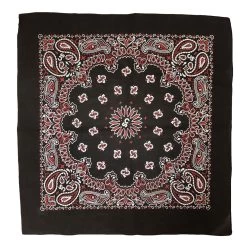 Calgary Stampede Black, Red & White Paisley Bandana