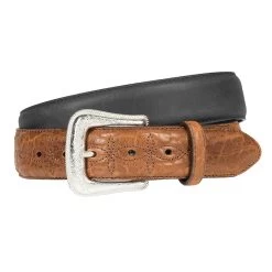 Wrangler Men's Two-Tone Western Bison Billet Belt