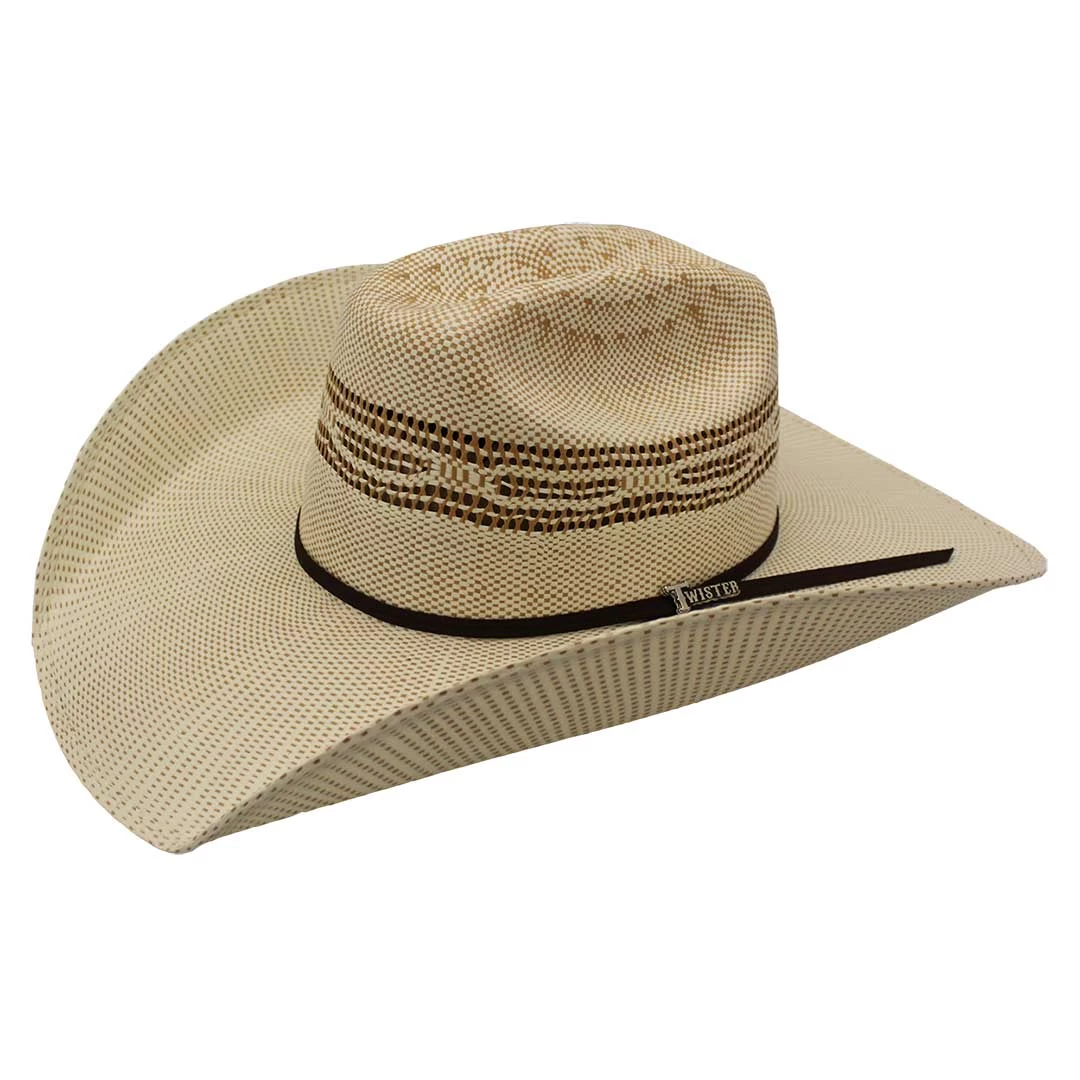 Twister Two-Tone Cattleman Straw Cowboy Hat 3 Twister Two-Tone Cattleman Straw Cowboy Hat