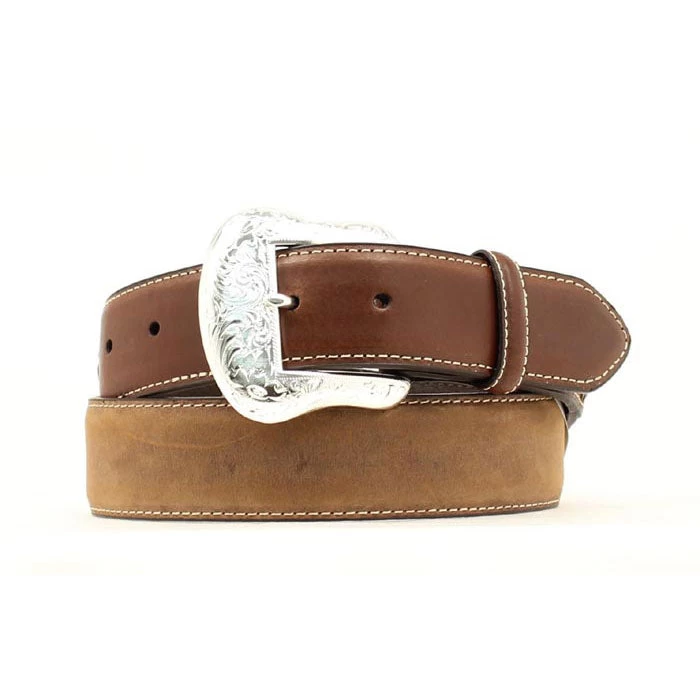 Nocona Men's 2 Tone Leather Diamond Concho Belt 3 Nocona Men's 2 Tone Leather Diamond Concho Belt