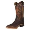 Boulet Men's Bison Square Toe Cowboy Boots -Western Fashion Men BOU 6369 M