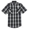 Jack Daniel's Men's Logo Plaid Short Sleeve Shirt -Western Fashion Men ELY 203769JD FT