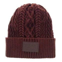 Hooey Knit Beanie Toque With Leather Patch 5 Hooey Knit Beanie Toque With Leather Patch -Western Fashion Men HOO 2052MA