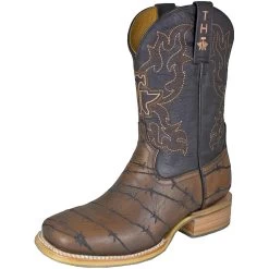 Tin Haul Men's Longhorn Lights Out Cowboy Boots