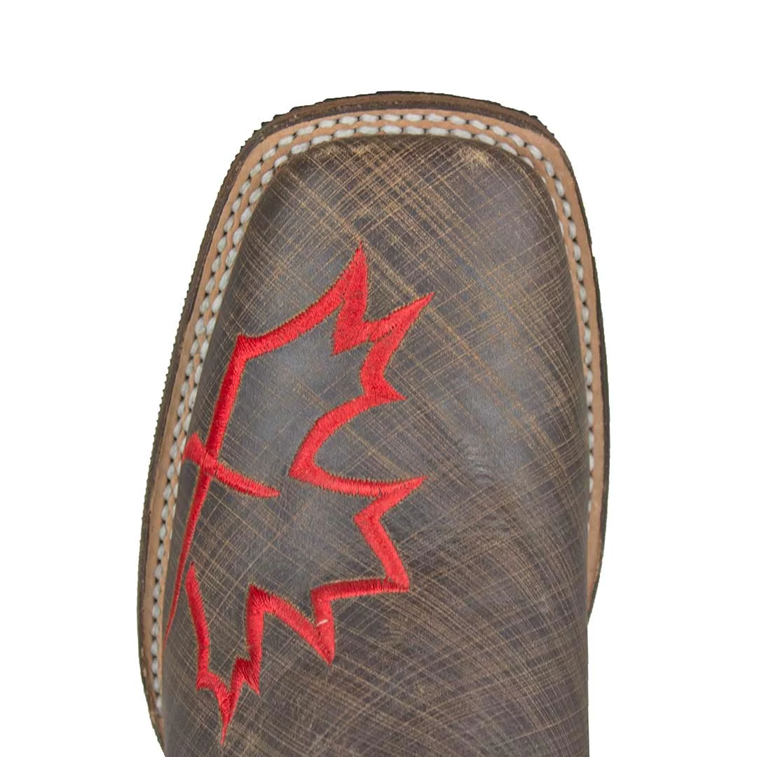 Roper Men's Maple Leaf Square Toe Cowboy Boots 8 Roper Men's Maple Leaf Square Toe Cowboy Boots - Image 6