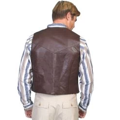 Scully Men's Lambskin Leather Vest -Western Fashion Men WAH 507BR BK