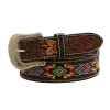 Twisted X Men's Beaded Sunburst Leather Belt -Western Fashion Men a2fa16955c838ac3751d8478bda75131