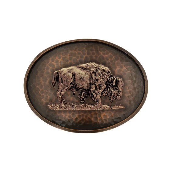 Montana Silversmiths Men's Vintage Hammered Buffalo Buckle 3 Montana Silversmiths Men's Vintage Hammered Buffalo Buckle