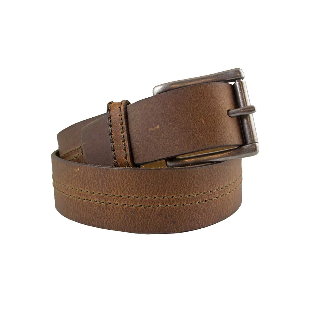Cowboy Collection Men's Top Stitched Leather Belt 4 Cowboy Collection Men's Top Stitched Leather Belt - Image 2