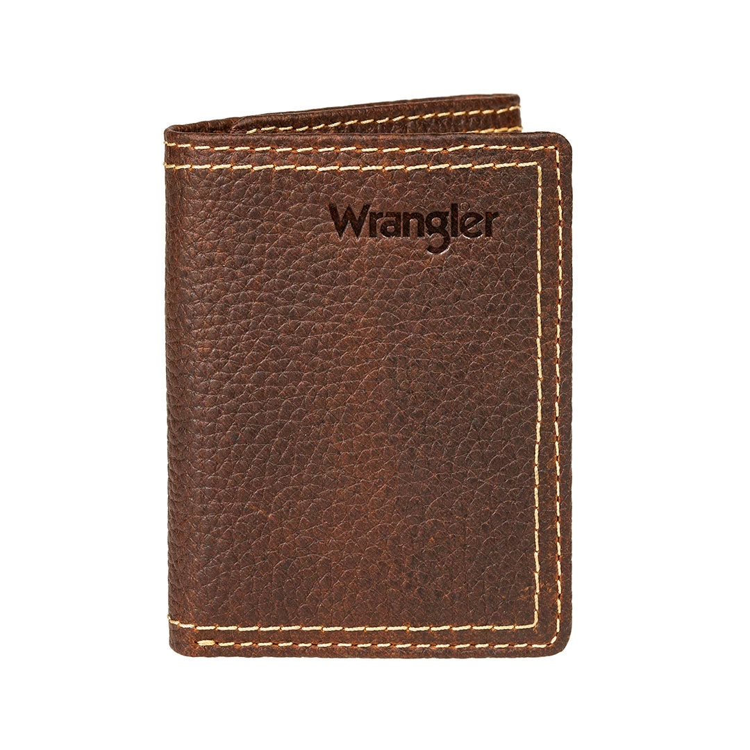 Wrangler Men's Double Stitch Tri-Fold Wallet 4 Wrangler Men's Double Stitch Tri-Fold Wallet - Image 2