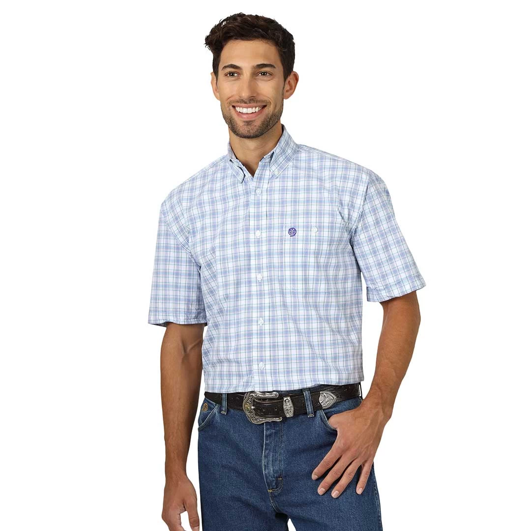 Wrangler Men's George Strait Plaid Short Sleeve Shirt 3 Wrangler Men's George Strait Plaid Short Sleeve Shirt
