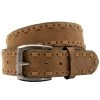 AndWest Men's Pick-Stitch Distressed Leather Belt -Western Fashion Men afa blt220 26 curled