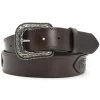 AndWest Men's Tooled And Metal Concho Overlay Belt -Western Fashion Men andwest men s tooled and metal concho overlay belt