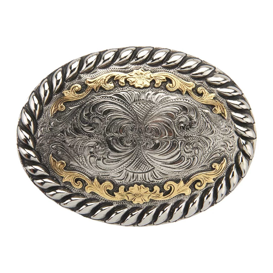 AndWest Oval With Embossed Heavy Rope Buckle 3 AndWest Oval With Embossed Heavy Rope Buckle