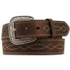 Ariat Men's Boot Stitch Leather Belt -Western Fashion Men ariat men s boot stitch leather belt
