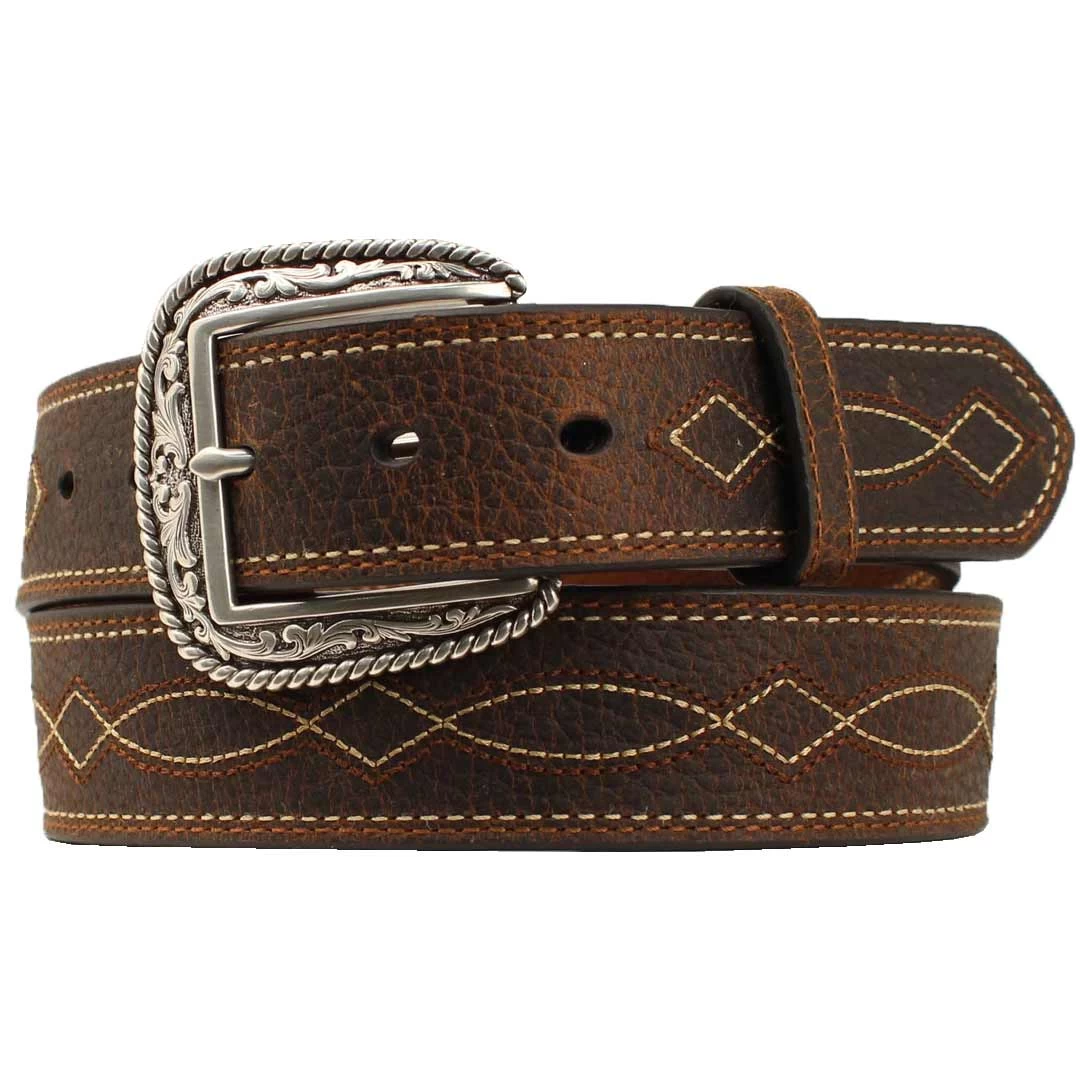 Ariat Men's Boot Stitch Leather Belt 3 Ariat Men's Boot Stitch Leather Belt