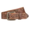 Wrangler Men's Filigree Pattern Embossed Leather Belt