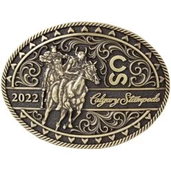 Montana Silversmiths Calgary Stampede Brass Numbered Poster Buckle