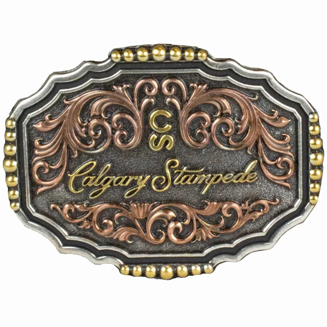 Montana Silversmiths Calgary Stampede Tri-Colour CS Logo Buckle 3 Montana Silversmiths Calgary Stampede Tri-Colour CS Logo Buckle