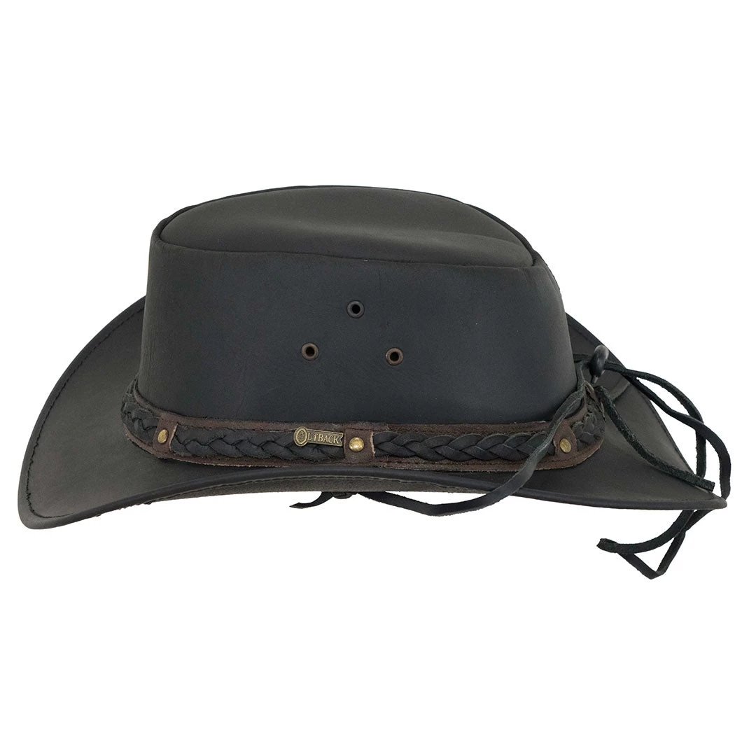 Outback Trading Co. Wagga Wagga Western Leather Hat 4 Outback Trading Co. Wagga Wagga Western Leather Hat - Image 2