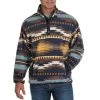 Cinch Men's Aztec Polar Fleece Pullover -Western Fashion Men cinch men s aztec polar fleece pullover