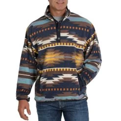 Cinch Men's Aztec Polar Fleece Pullover