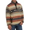 Cinch Men's Aztec Stripe Polar Fleece Pullover -Western Fashion Men cinch men s aztec stripe polar fleece pullover