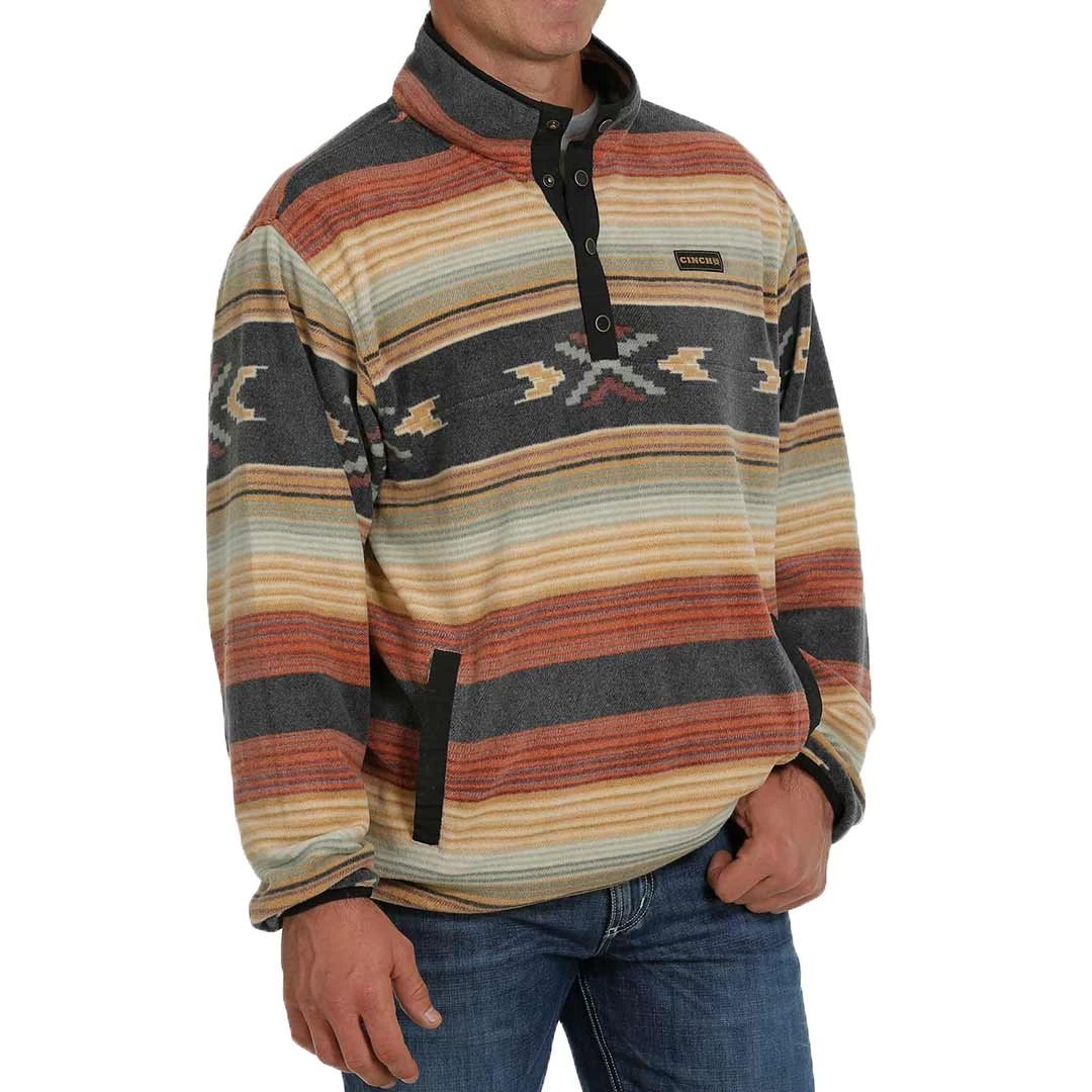 Cinch Men's Aztec Stripe Polar Fleece Pullover 3 Cinch Men's Aztec Stripe Polar Fleece Pullover