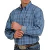 Cinch Men's Contrast Trim Plaid Button-Down Shirt 2 Cinch Men's Contrast Trim Plaid Button-Down Shirt -Western Fashion Men cinch men s contrast trim plaid button down shirt