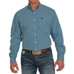 Cinch Men's Diamond Print Button-Down Shirt