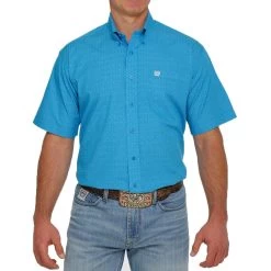 Cinch Men's Kaleidoscope Print Short Sleeve Button-Down Shirt