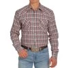 Cinch Men's Modern Sawtooth Pocket Plaid Snap Shirt -Western Fashion Men cinch men s modern sawtooth pocket plaid snap shirt