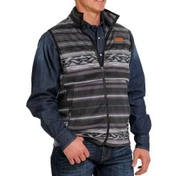 Cinch Men's Polar Fleece Southwest Stripe Vest